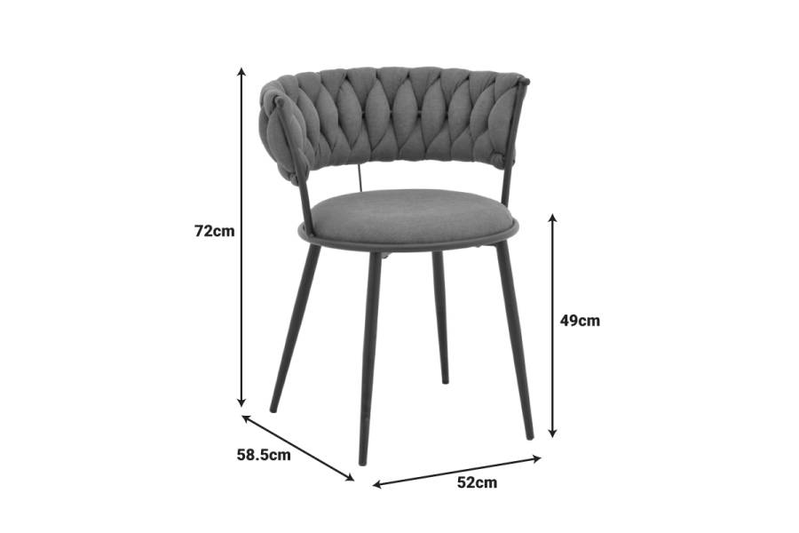 Πολυθρόνα Alkia I pakoworld ύφασμα σε εκρού απόχρωση- πόδι μαύρο μέταλλο 57x58.5x72εκ