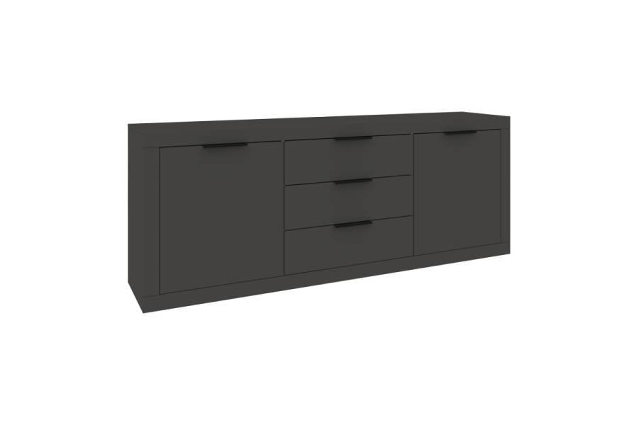 Μπουφές Doha pakoworld σε ανθρακί απόχρωση 210x45x80.5εκ