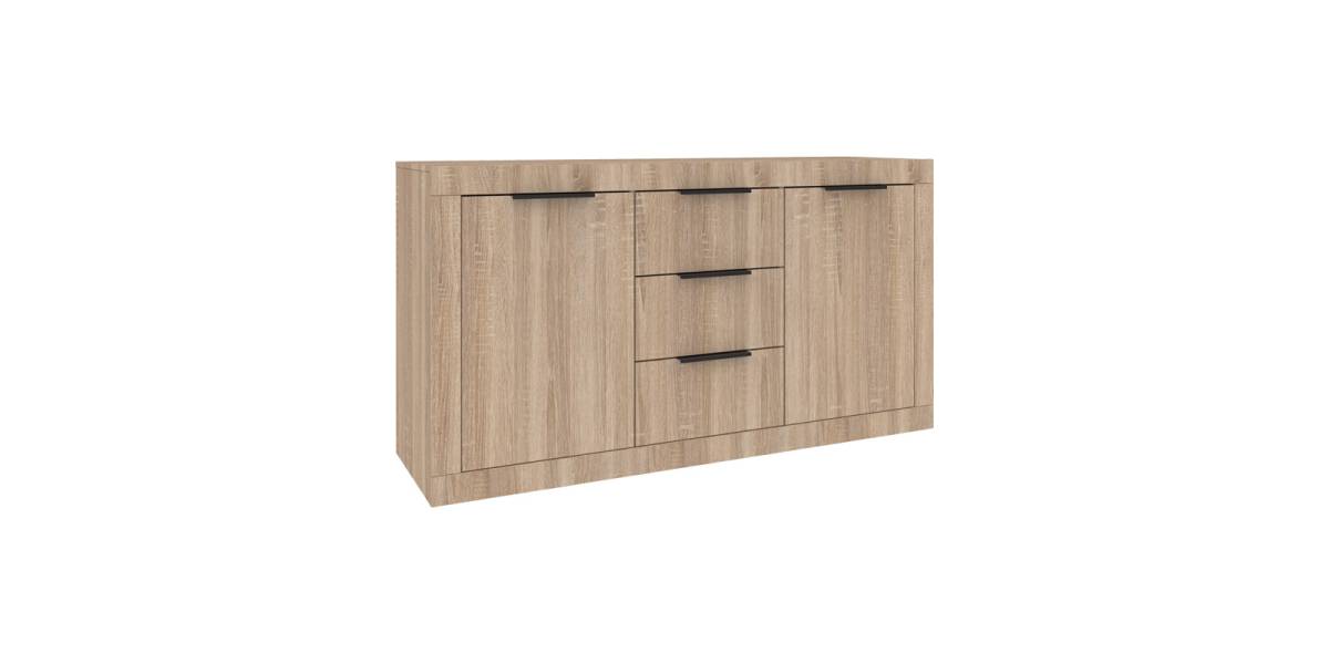 Μπουφές Doha pakoworld σε sonoma απόχρωση 150x45x80.5εκ