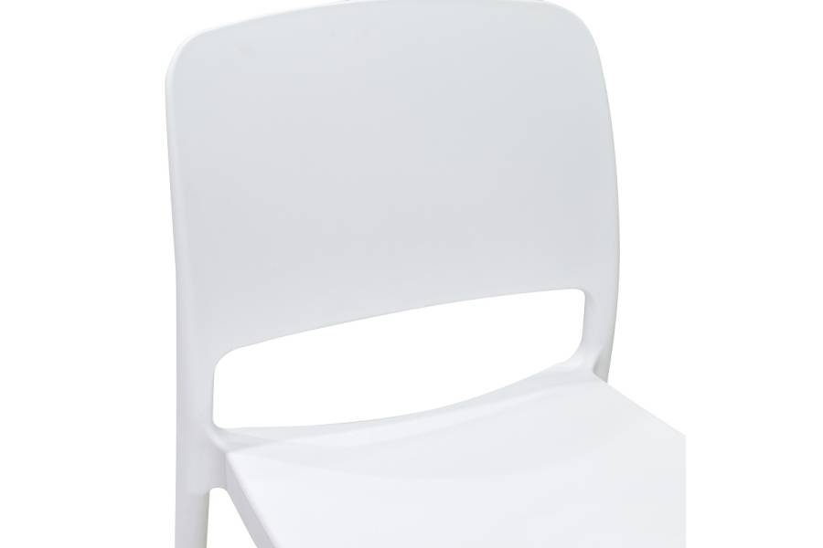 Καρέκλα Fenxy pakoworld pp σε λευκή απόχρωση 38x42x77εκ