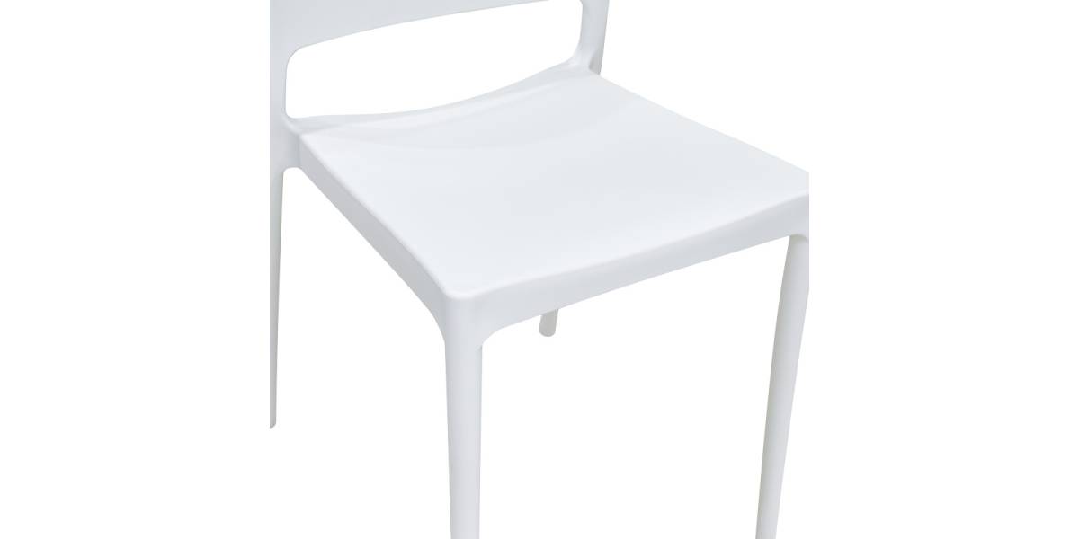 Καρέκλα Fenxy pakoworld pp σε λευκή απόχρωση 38x42x77εκ