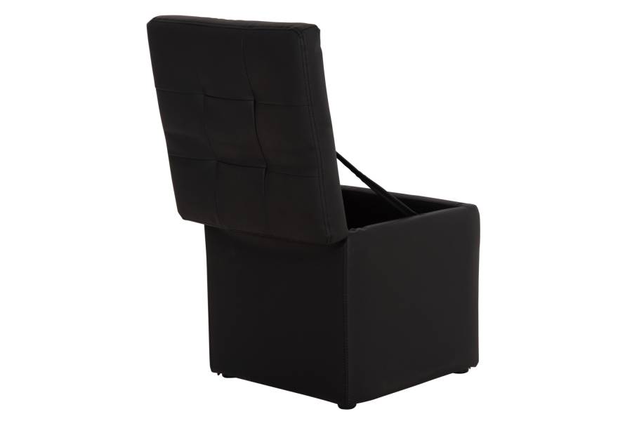 ΣΚΑΜΠΩ ΜΕ ΑΠΟΘΗΚΕΥΤΙΚΟ ΧΩΡΟ PU ΜΑΥΡΟ CUBE HM224.01 38x38x36.5Υεκ.