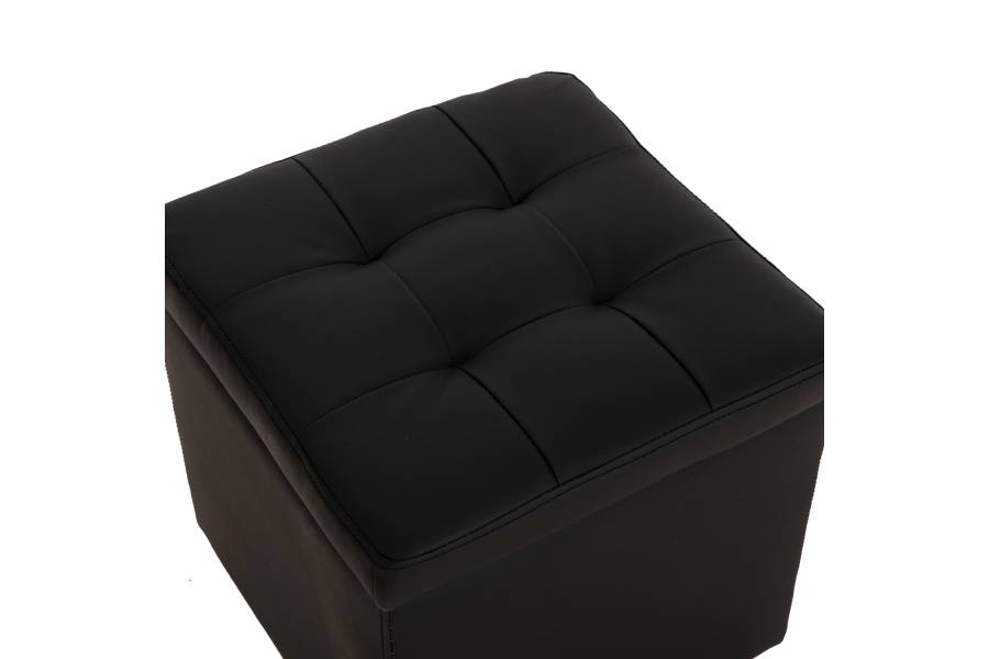 ΣΚΑΜΠΩ ΜΕ ΑΠΟΘΗΚΕΥΤΙΚΟ ΧΩΡΟ PU ΜΑΥΡΟ CUBE HM224.01 38x38x36.5Υεκ.