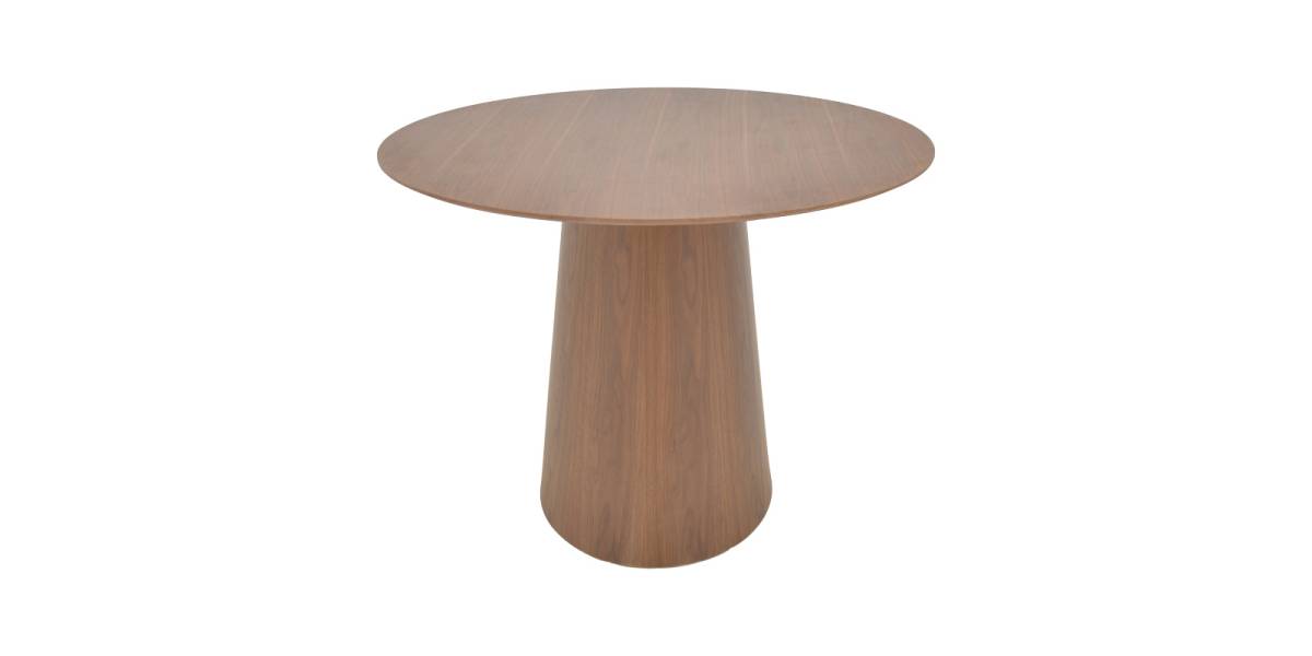 Tραπέζι Donda pakoworld mdf καρυδί Φ100x76εκ