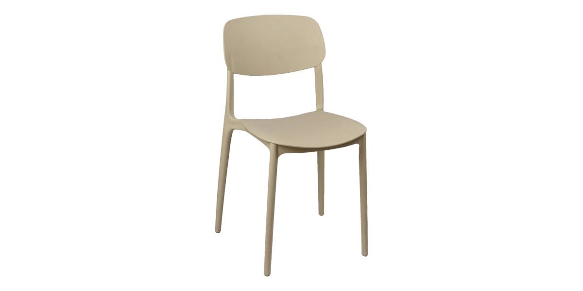 Καρέκλα Berdian pakoworld στοιβαζόμενη pp σε cappuccino απόχρωση 38x49x79εκ