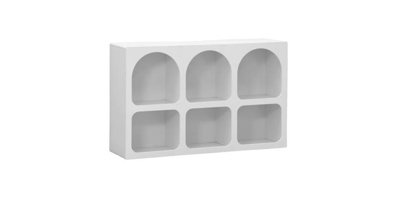 Μπουφές Emersi pakoworld με ράφια mdf σε λευκή απόχρωση 120x35x76εκ