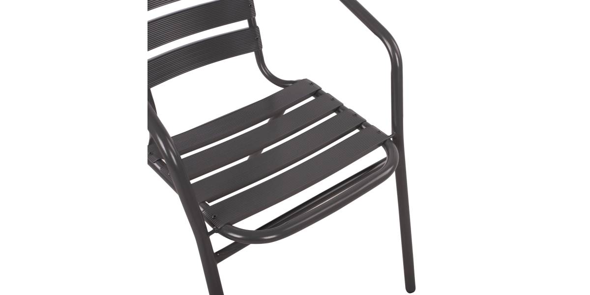 ΣΕΤ 3ΤΜΧ ΜΕ ΤΡΑΠΕΖΙ FIGO 70Χ70Χ72Υ & ΠΟΛΥΘΡΟΝΕΣ LAURA ΓΚΡΙ ΧΡΩΜΑ HM10469