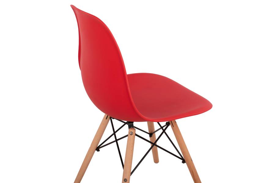 ΚΑΡΕΚΛΑ ΜΕ ΞΥΛΙΝΑ ΠΟΔΙΑ ΚΑΙ ΚΑΘΙΣΜΑ TWIST PP ΚΟΚΚΙΝΟ HM8460.04 46x50x82 εκ.