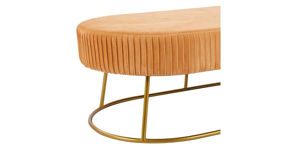 ΣΚΑΜΠΟ ΠΑΓΚΑΚΙ ALINAFE HM8635.09 ΑΠΟ ΧΡΥΣΟ ΒΕΛΟΥΔΟ ΜΕ ΧΡΥΣΗ ΒΑΣΗ 118Χ64Χ40,5Y εκ.