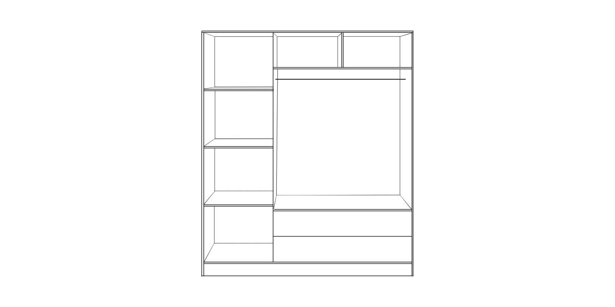 ΝΤΟΥΛΑΠΑ 3ΦΥΛΛΗ CARLY HM384.04 ΜΕ ΔΥΟ ΣΥΡΤΑΡΙΑ SONAMA-ΓΚΡΙ 150X55Χ180Υεκ.