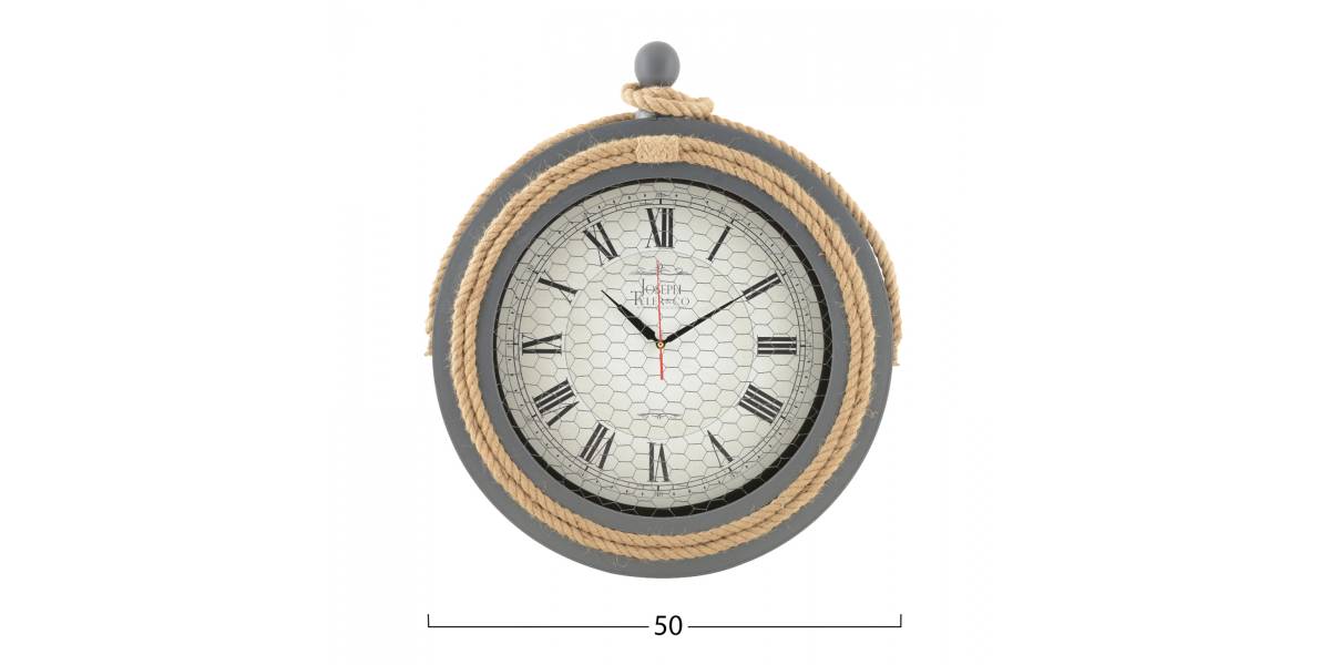 ΡΟΛΟΙ ΤΟΙΧΟΥ ΓΚΡΙ ΜΕΤΑΛΛΙΚΟ ΜΕ ΣΧΟΙΝΙ HM7452.01 Φ50 εκ.