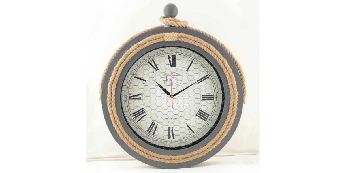 ΡΟΛΟΙ ΤΟΙΧΟΥ ΓΚΡΙ ΜΕΤΑΛΛΙΚΟ ΜΕ ΣΧΟΙΝΙ HM7452.01 Φ50 εκ.