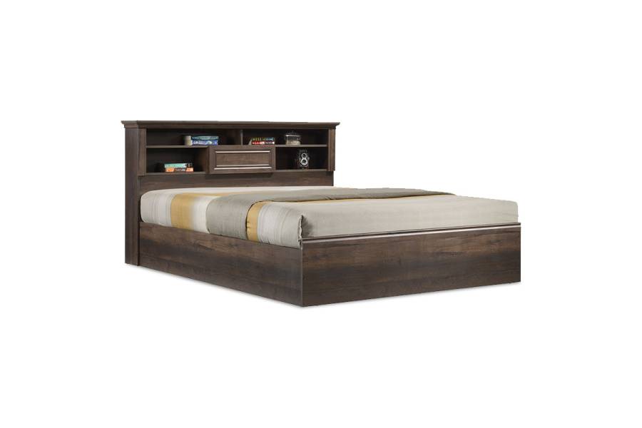 Κρεβάτι Mozart pakoworld σε χρώμα καρυδί 160x200εκ