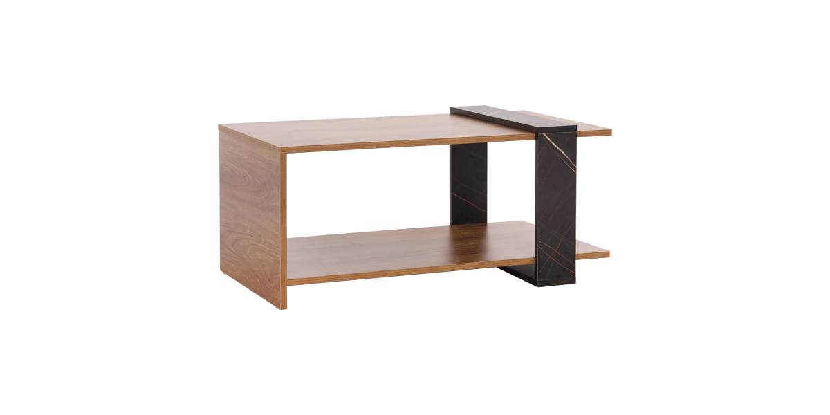 ΤΡΑΠΕΖΙ ΣΑΛΟΝΙΟΥ WILMA HM8950.12 ΜΕΛΑΜΙΝΗ ΣΕ ΦΥΣΙΚΟ-ΜΑΥΡΟ ΜΑΡΜΑΡΟ 80Χ50Χ35Υεκ.