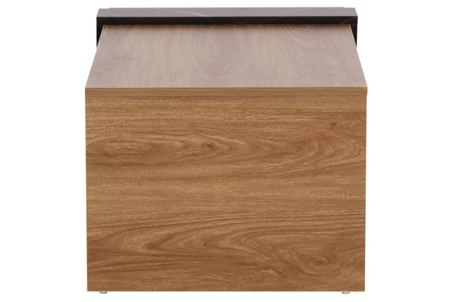 ΤΡΑΠΕΖΙ ΣΑΛΟΝΙΟΥ WILMA HM8950.12 ΜΕΛΑΜΙΝΗ ΣΕ ΦΥΣΙΚΟ-ΜΑΥΡΟ ΜΑΡΜΑΡΟ 80Χ50Χ35Υεκ.