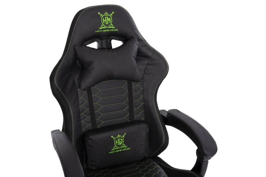 ΠΟΛΥΘΡΟΝΑ GAMING LOOT HM1204 ΜΑΥΡΟ-ΠΡΑΣΙΝΟ PVC 60x60x120Υεκ.