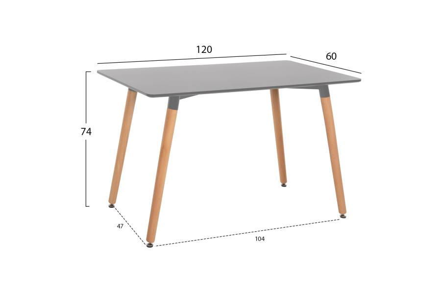 ΣΕΤ ΤΡΑΠΕΖΑΡΙΑΣ 5ΤΜΧ VEGAS HM21185 MDF TOP ΣΕ ΑΝΟΙΧΤΟ ΓΚΡΙ--ΠΟΔΙΑ ΟΞΙΑΣ
