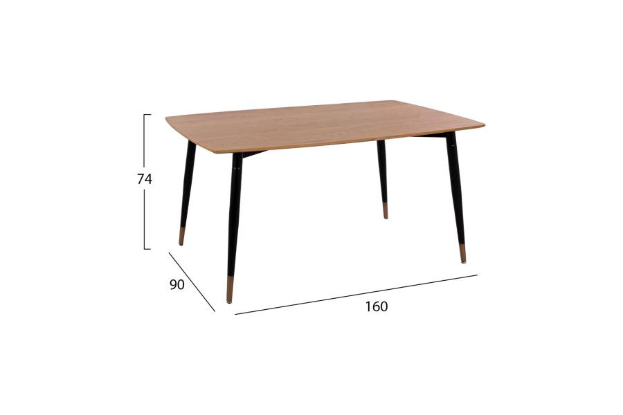 ΣΕΤ ΤΡΑΠΕΖΑΡΙΑΣ 5ΤΜΧ JOLIE HM11198.08 MDF TOP-ΒΕΛΟΥΔΟ ΜΠΛΕ & ΜΕΤΑΛΛΟ ΜΑΥΡΟ