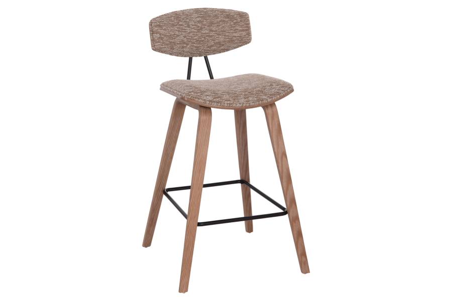 ΣΚΑΜΠΟ ΜΠΑΡ ΜΕΣ.ΥΨΟΥΣ INOVER HM9984.01 PLYWOOD ΣΕ WHITEWASH-ΚΑΦΕ ΥΦΑΣΜΑ 50x48x90Υεκ.