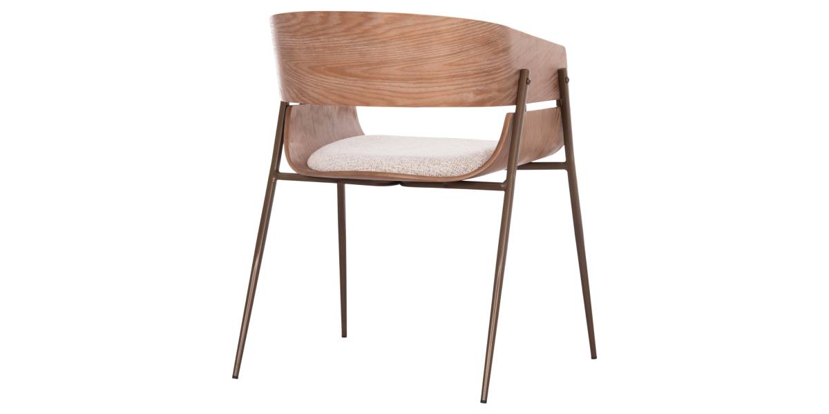 ΠΟΛΥΘΡΟΝΑ KRILL HM18254.01 PLYWOOD ΣΕ WHITEWASH--ΜΕΤΑΛΛΟ ΣΕ ΧΑΛΚΙΝΟ 55,5x55x72Υεκ.