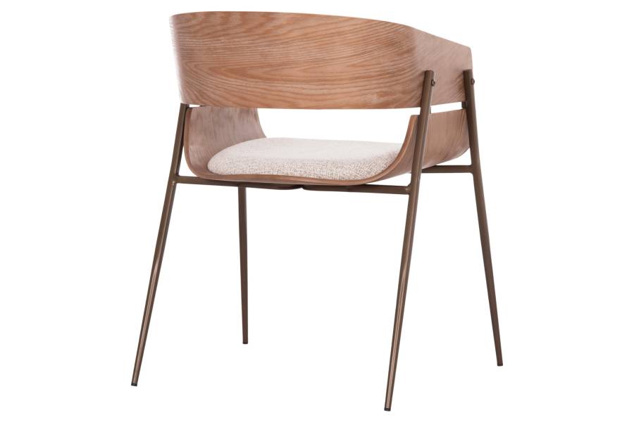 ΠΟΛΥΘΡΟΝΑ KRILL HM18254.01 PLYWOOD ΣΕ WHITEWASH--ΜΕΤΑΛΛΟ ΣΕ ΧΑΛΚΙΝΟ 55,5x55x72Υεκ.