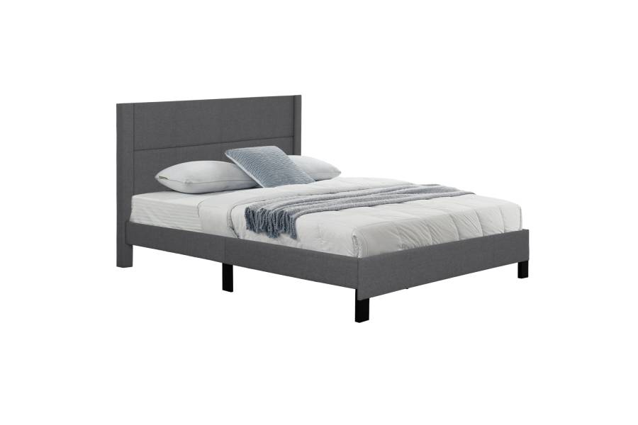 ΚΡΕΒΑΤΙ TRILLOP HM666.12 ΓΚΡΙ ΥΦΑΣΜΑ ΓΙΑ ΣΤΡΩΜΑ 160X200εκ.