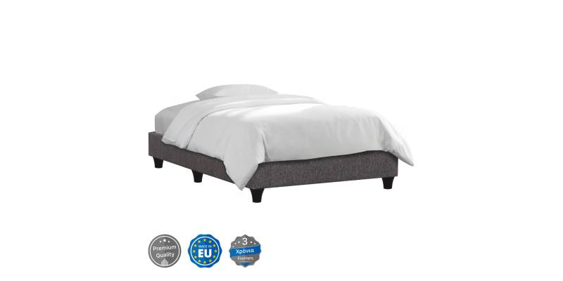 ΚΡΕΒΑΤΙ-ΥΠΟΣΤΡΩΜΑ SIGGY HM721.10 ΧΩΡΙΣ ΑΠΟΘ.ΧΩΡΟ--ΓΚΡΙ ΥΦΑΣΜΑ--ΓΙΑ 80Χ200εκ.