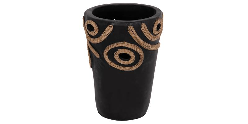 ΕΠΙΤΡΑΠΕΖΙΟ ΔΙΑΚΟΣΜΗΤΙΚΟ ΒΑΖΟ DEAN HM4677.01S ΤΕΡΑΚΟΤΑ ΣΕ ΜΑΥΡΟ--Φ19x25Υεκ.