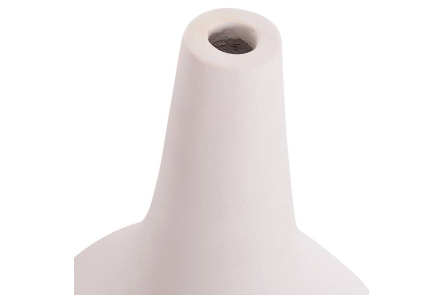 ΕΠΙΤΡΑΠΕΖΙΟ ΔΙΑΚΟΣΜΗΤΙΚΟ ΒΑΖΟ DENI HM4663.02L FIBER CEMENT ΣΕ ΛΕΥΚΟ--Φ26x39Υεκ