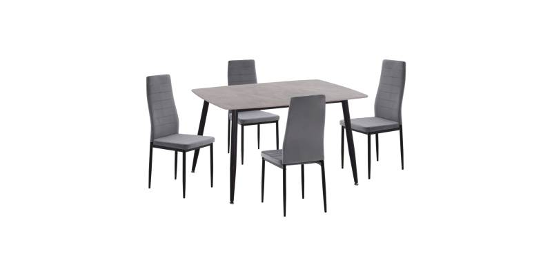 ΣΕΤ ΤΡΑΠΕΖΑΡΙΑΣ 5ΤΜΧ RAVEN HM21224.03 ΚΕΡΑΜΙΚΟ TOP ΓΚΡΙ ΜΑΡΜΑΡΟ--ΒΕΛΟΥΔΟ ΓΚΡΙ