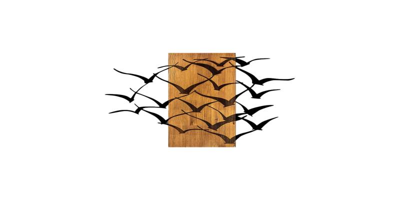 ΔΙΑΚΟΣΜΗΤΙΚΟ ΤΟΙΧΟΥ ΠΟΥΛΙΑ HM4749-ΦΥΛΛΑ ΜΕΤΑΛΛΟΥ ΜΑΥΡΑ-ΞΥΛΟ 140x3(βάθος)x70Υεκ.