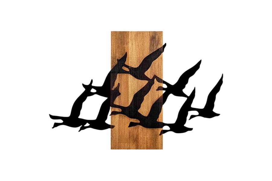 ΔΙΑΚΟΣΜΗΤΙΚΟ ΤΟΙΧΟΥ ΠΟΥΛΙΑ HM4759-ΦΥΛΛΑ ΜΕΤΑΛΛΟΥ ΜΑΥΡΑ-ΞΥΛΟ 58x3(βάθος)x84Υεκ.