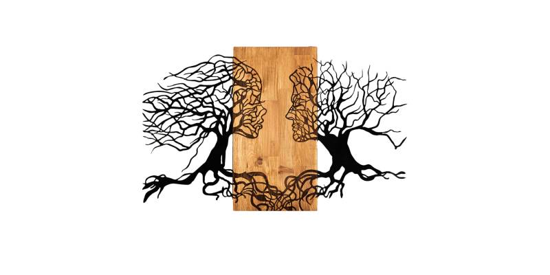 ΔΙΑΚΟΣΜΗΤΙΚΟ ΤΟΙΧΟΥ ILLUSION HM4803-ΦΥΛΛΑ ΜΕΤΑΛΛΟΥ ΜΑΥΡΑ-ΞΥΛΟ 92x3(βάθος)x58Υεκ.