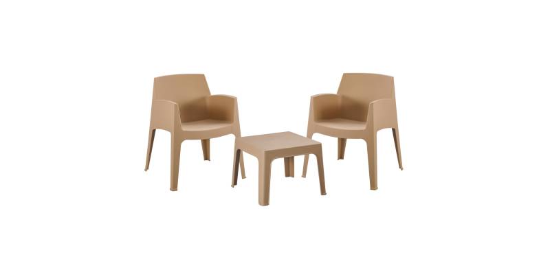 ΣΕΤ 3ΤΜΧ ΠΟΛΥΠΡΟΠΥΛΕΝΙΟΥ SLEEK HM21267.03 ΤΡΑΠΕΖΑΚΙ & 2 ΠΟΛΥΘΡΟΝΕΣ-ΚΑΠΟΥΤΣΙΝΟ