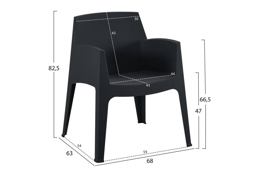 ΣΕΤ ΣΑΛΟΝΙ ΕΞ.ΧΩΡΟΥ 4ΤΜΧ SLEEK HM21268.02 ΜΑΥΡΟ ΠΟΛΥΠΡΟΠΥΛΕΝΙΟ