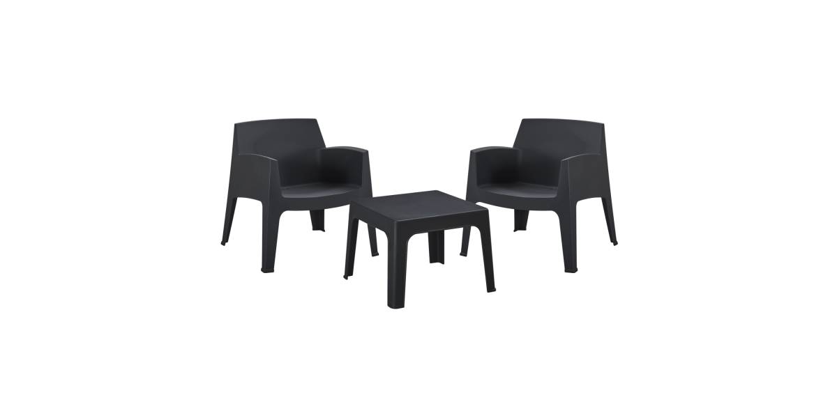 ΣΕΤ LOUNGE 3ΤΜΧ SLEEK HM21274.02 ΜΑΥΡΟ ΠΟΛΥΠΡΟΠΥΛΕΝΙΟ