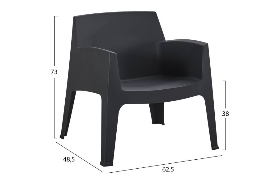 ΣΕΤ LOUNGE 3ΤΜΧ SLEEK HM21274.02 ΜΑΥΡΟ ΠΟΛΥΠΡΟΠΥΛΕΝΙΟ