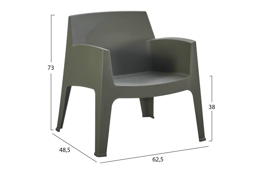 ΣΕΤ LOUNGE 3ΤΜΧ SLEEK HM21274.05 DARK OLIVE GREEN ΠΟΛΥΠΡΟΠΥΛΕΝΙΟ