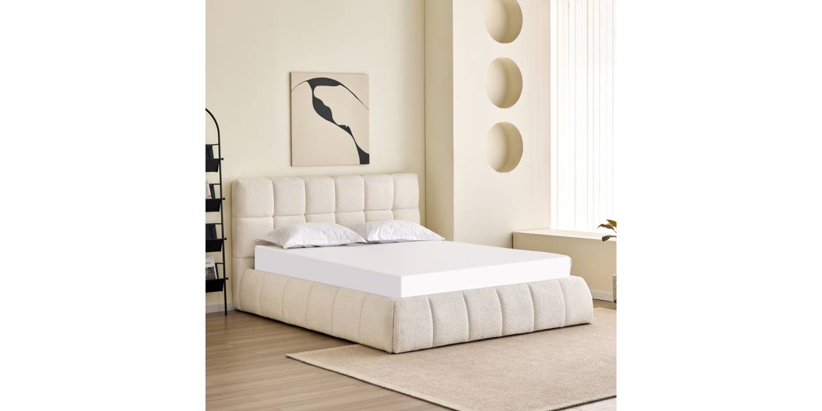 ΚΡΕΒΑΤΙ ΔΙΠΛΟ EDDY HM731.03 ΜΠΕΖ ΜΠΟΥΚΛΕ & ΑΠΟΘΗΚΕΥΤΙΚΟΣ ΧΩΡΟΣ ΓΙΑ ΣΤΡΩΜΑ 160x200εκ