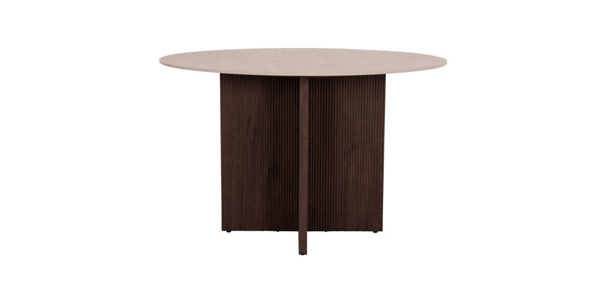 ΤΡΑΠΕΖΙ ΤΡΑΠΕΖΑΡΙΑΣ ΣΤΡΟΓΓΥΛΟ SKY HM18331 ΚΕΡΑΜΙΚΟ TOP ΟΨΗ ΤΡΑΒΕΡΤΙΝΑΣ Φ120x76Υεκ