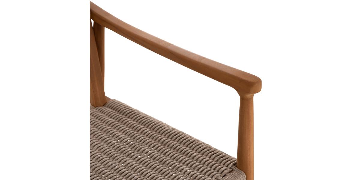 ΠΟΛΥΘΡΟΝΑ ΤΡΑΠΕΖΑΡΙΑΣ ROBIN HM18351 ΞΥΛΟ TEAK & ΣΧΟΙΝΙ VIRO ΦΥΣΙΚΟ 53,5x60x78Υεκ