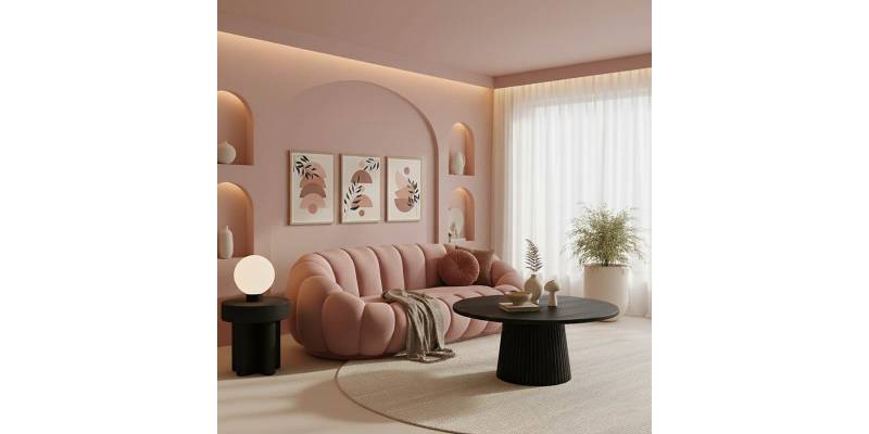 Καναπές Embrace pakoworld βελούδο σε σάπιο μήλο απόχρωση 180x105x65εκ