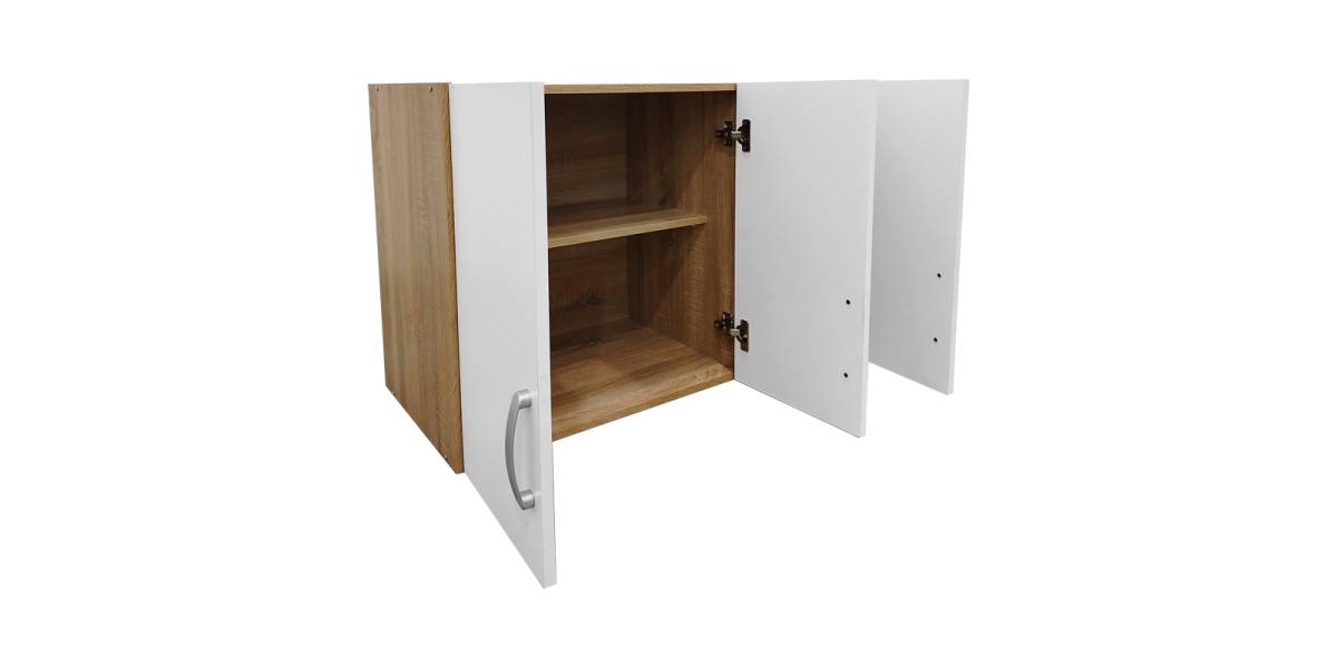 Πατάρι ντουλάπας τρίφυλλο Lego pakoworld σε sonoma-λευκή απόχρωση 90x41.5x60εκ