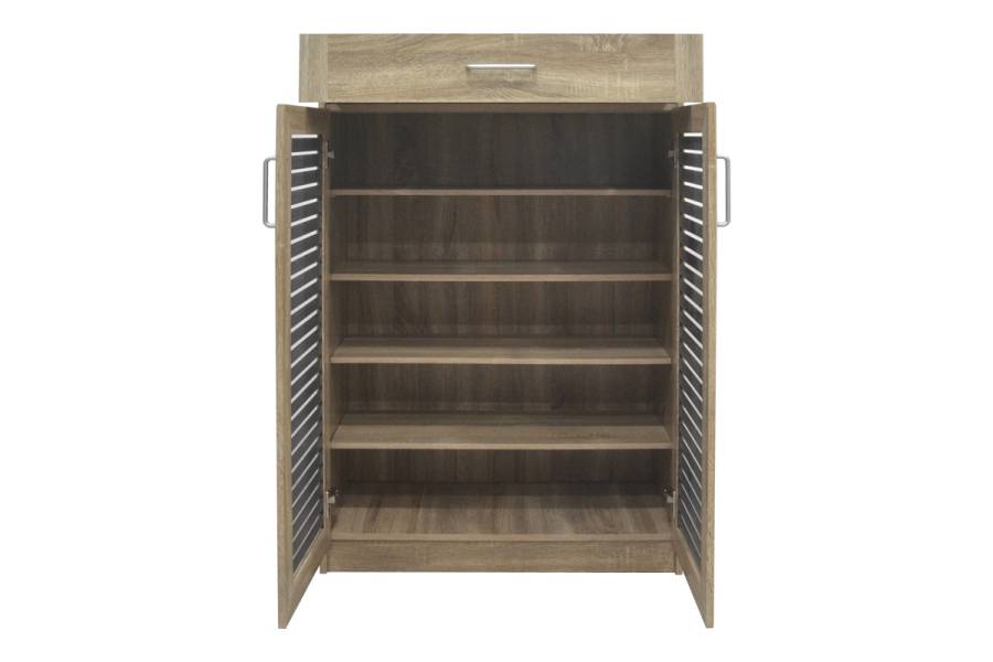 Παπουτσοθήκη-ντουλάπι Sante pakoworld 20 ζεύγων σε sonoma-ανθρακί απόχρωση 80x37x123εκ