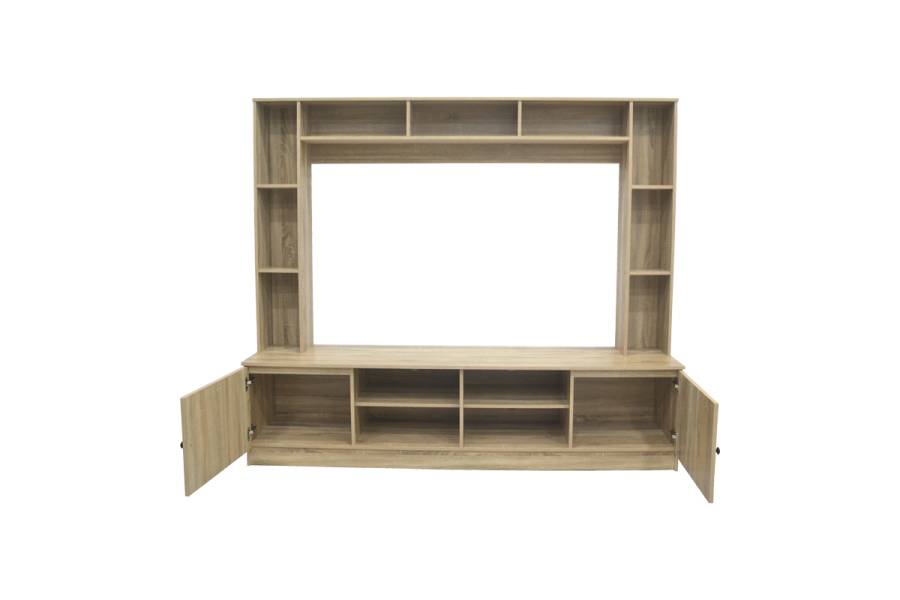 Σύνθετο σαλονιού Ambera pakoworld σε sonoma απόχρωση 200x40x171.5εκ