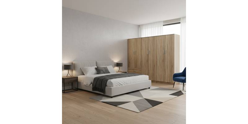 Ντουλάπα εξάφυλλη Lego I pakoworld sonoma 240x42x180εκ