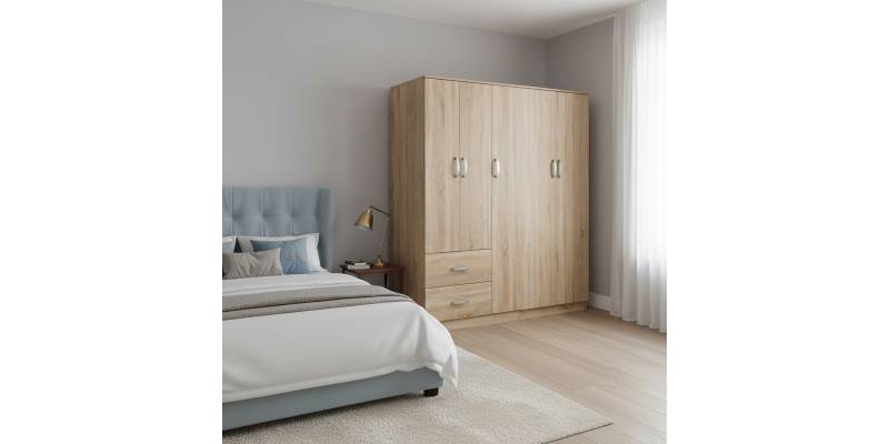 Ντουλάπα πεντάφυλλη Lego I pakoworld sonoma 170x42x180εκ