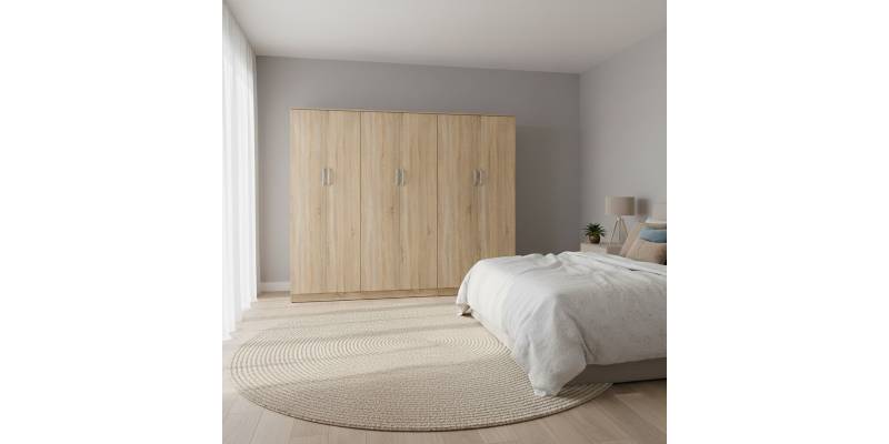 Ντουλάπα εξάφυλλη Lego ΙΙ pakoworld sonoma 240x42x180εκ