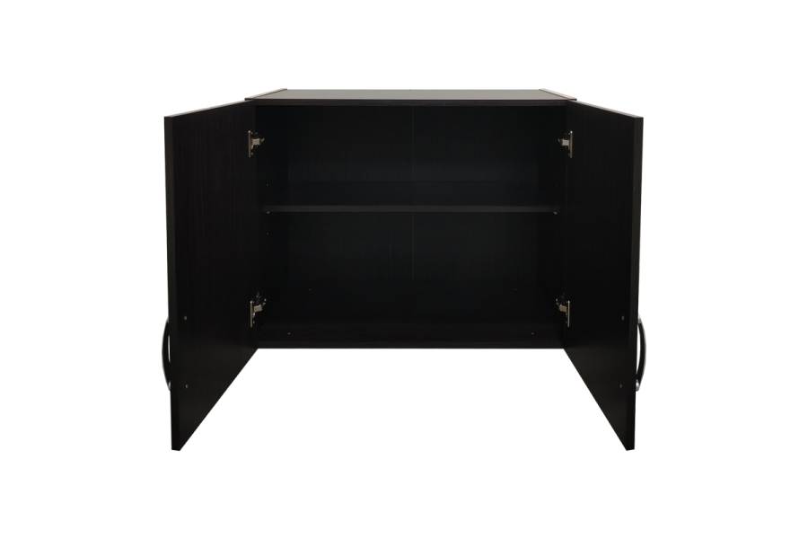 Ντουλάπα δίφυλλη με 2 συρτάρια και πατάρι Lego pakoworld σε wenge απόχρωση 80x42x240εκ