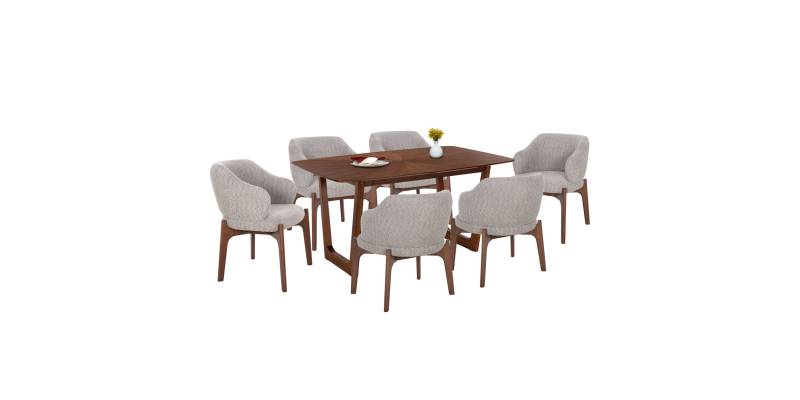 ΣΕΤ ΤΡΑΠΕΖΑΡΙΑΣ 7ΤΜΧ ABAI HM21338.02 ΤΡΑΠΕΖΙ ΑΠΟ MDF--ΚΑΡΕΚΛΕΣ ΜΕ ΜΠΟΥΚΛΕ ΥΦΑΣΜΑ